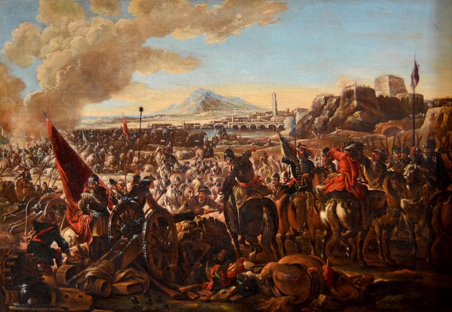Battaglia con veduta di Parma